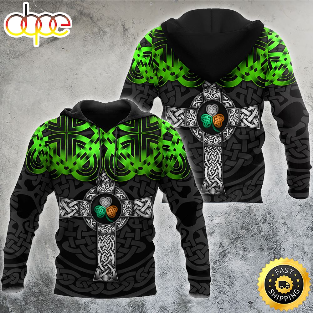 Celtic Shamrock And Celtic Knot 3D All Over Print Shirt Yum4dr