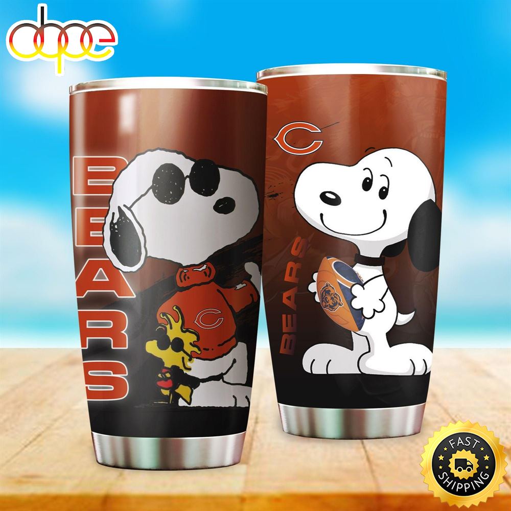 Chicago Bears Mickey Mouse NFL Football Teams Big Logo 12 Gift For Fan Travel Tumbler