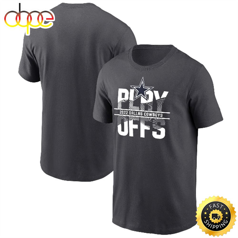 Dallas Cowboys 2022 NFL Playoffs Iconic Anthracite T Shirt
