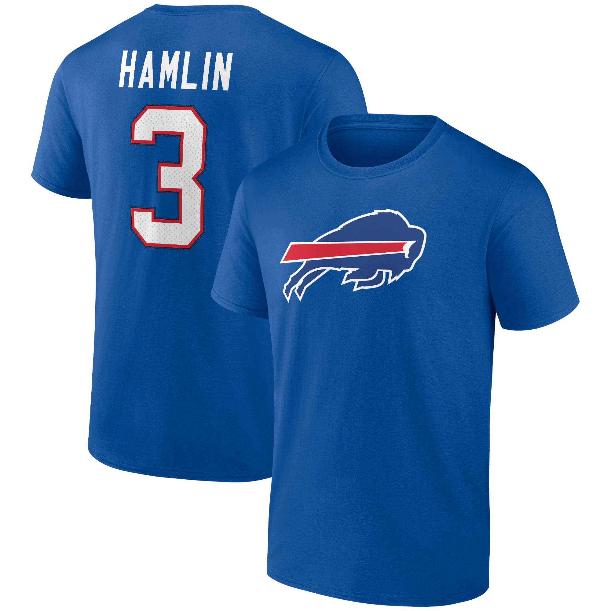 Damar Hamlin Buffalo Bills Fanatics Branded Icon Name Number Royal T Shirt