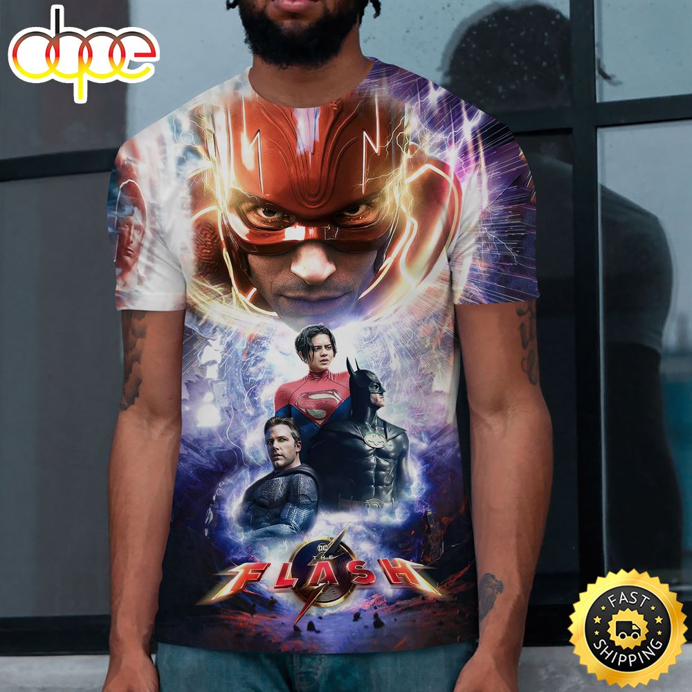 Dc Studios The Flash All Over Print Shirt
