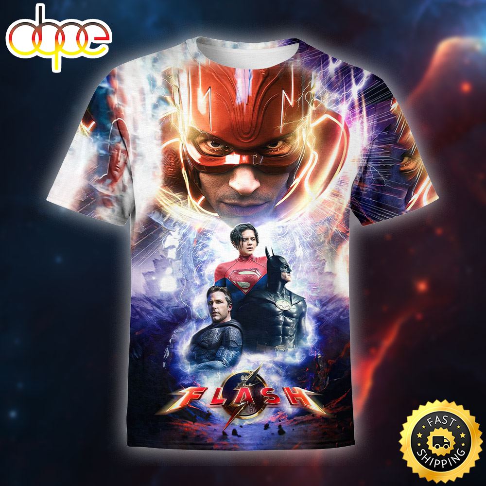 Dc Studios The Flash All Over Print Shirt