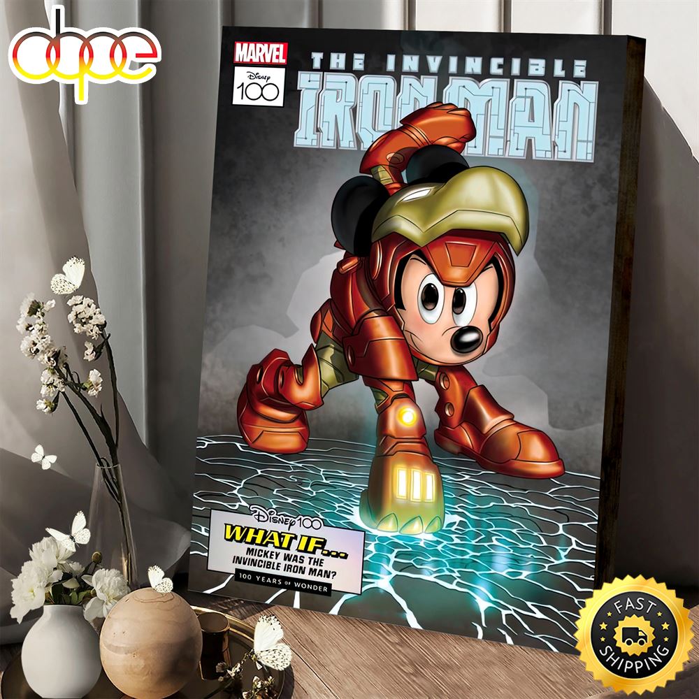 Disney Marvel Mashups Mickey Was The Invincible Iron Man Poster Canvas