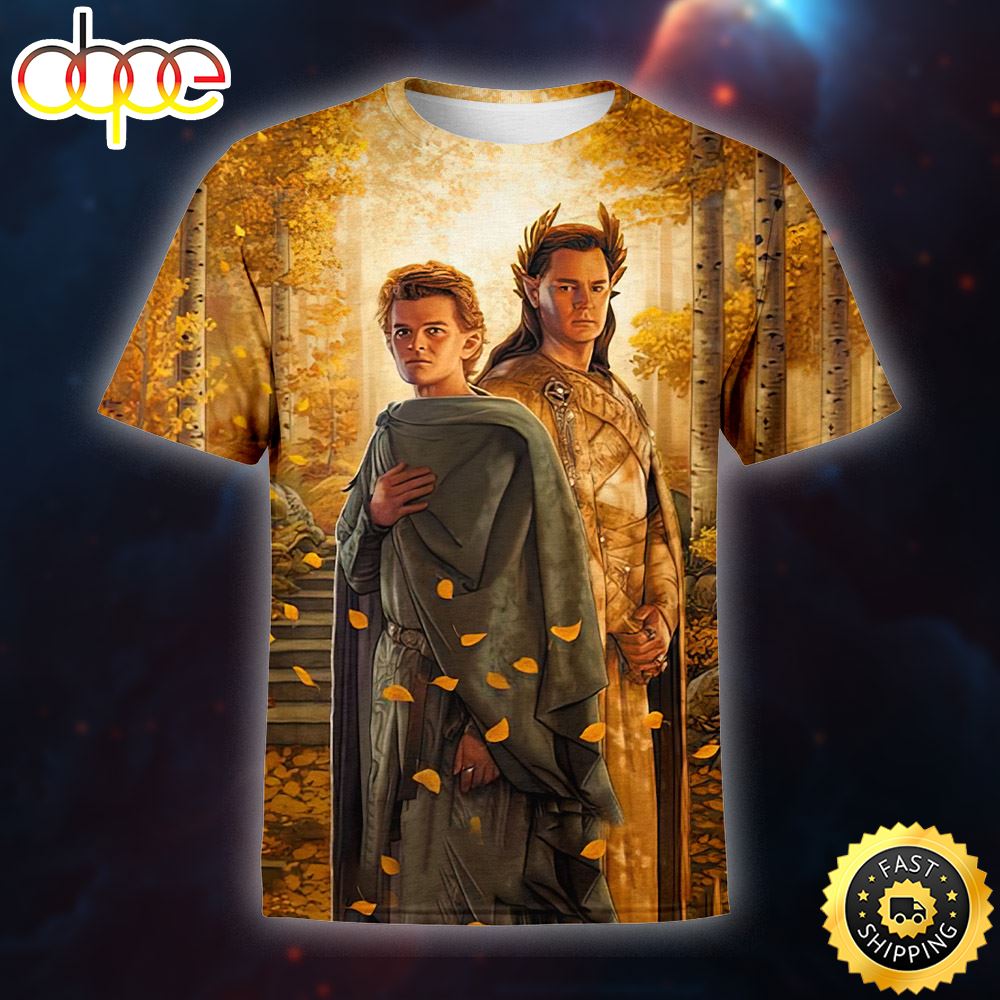 Elrond And Gil-Galad The Lord Of The Rings Poster 3d T-Shirt All Over Print Shirts