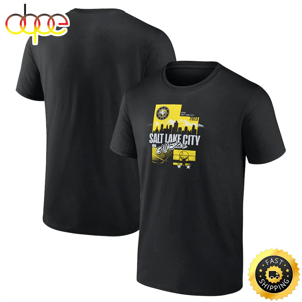 Fanatics Branded 2023 NBA All Star Game Hometown Text Utah Black T Shirt