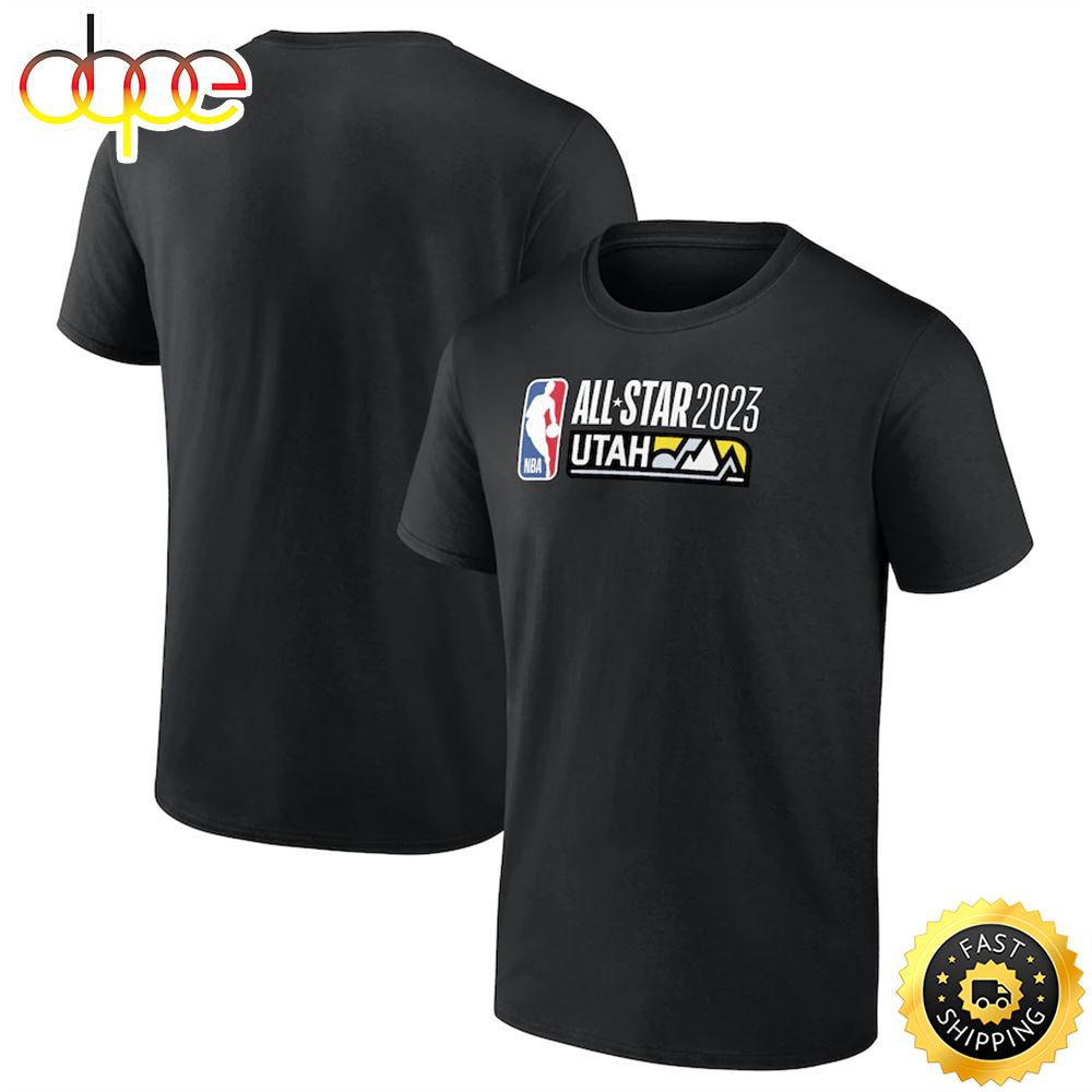 Fanatics Branded 2023 NBA All Star Game Official Logo Black T Shirt