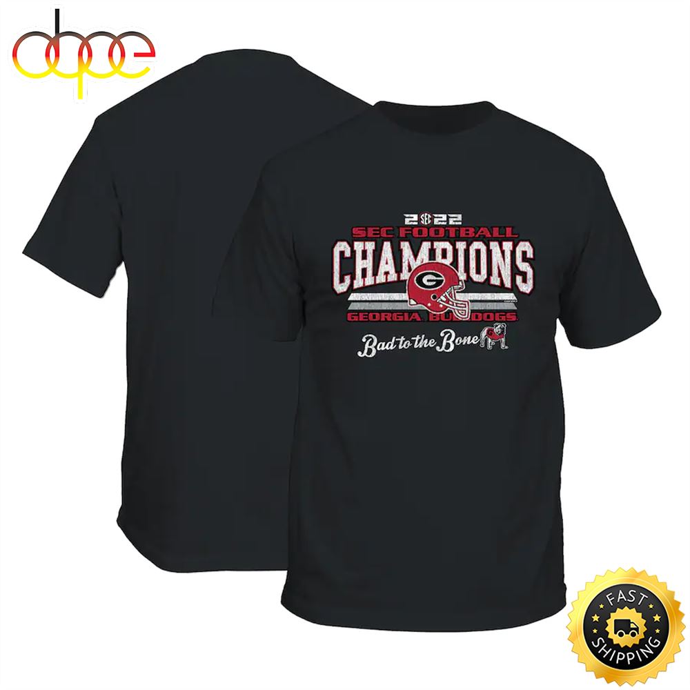Georgia Bulldogs 2022 Sec Football Conference Champions Stripes T Shirt