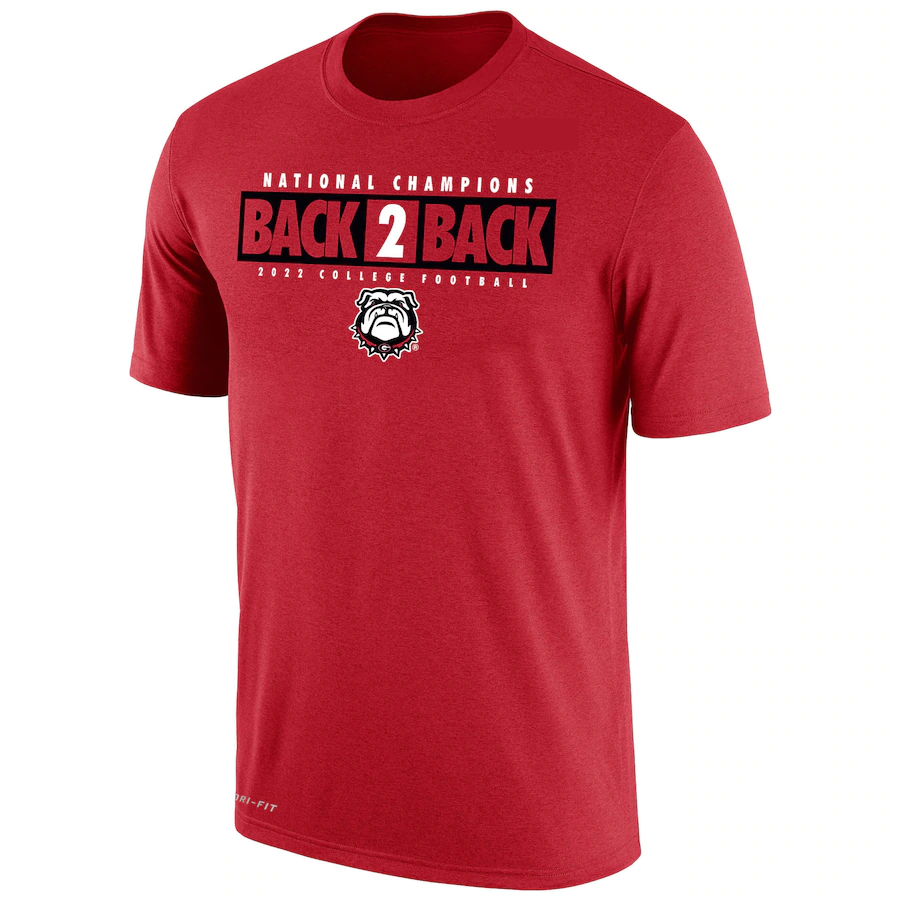 Georgia Bulldogs Back To Back College Football Playoff National Champions Local Performance T Shirt