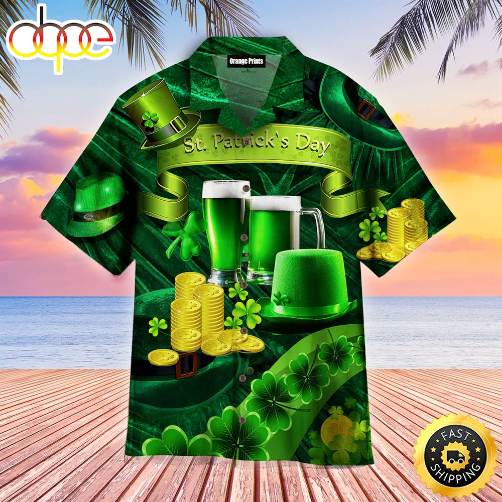 Green Beer St. Patrick S Day Patricksday Gifts Aloha Hawaiian Shirts 1
