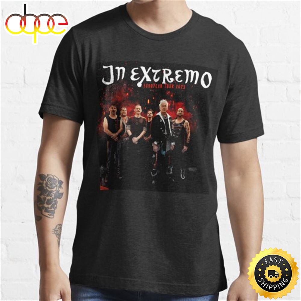 In Extremo European Tour 2023 Music Unisex Black T-shirt