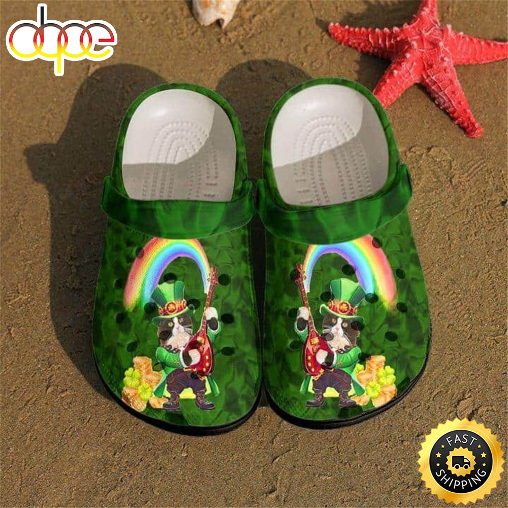 Lucky Clover Gnome Hippie Clogs Shoes Patrick Day Gift Idea