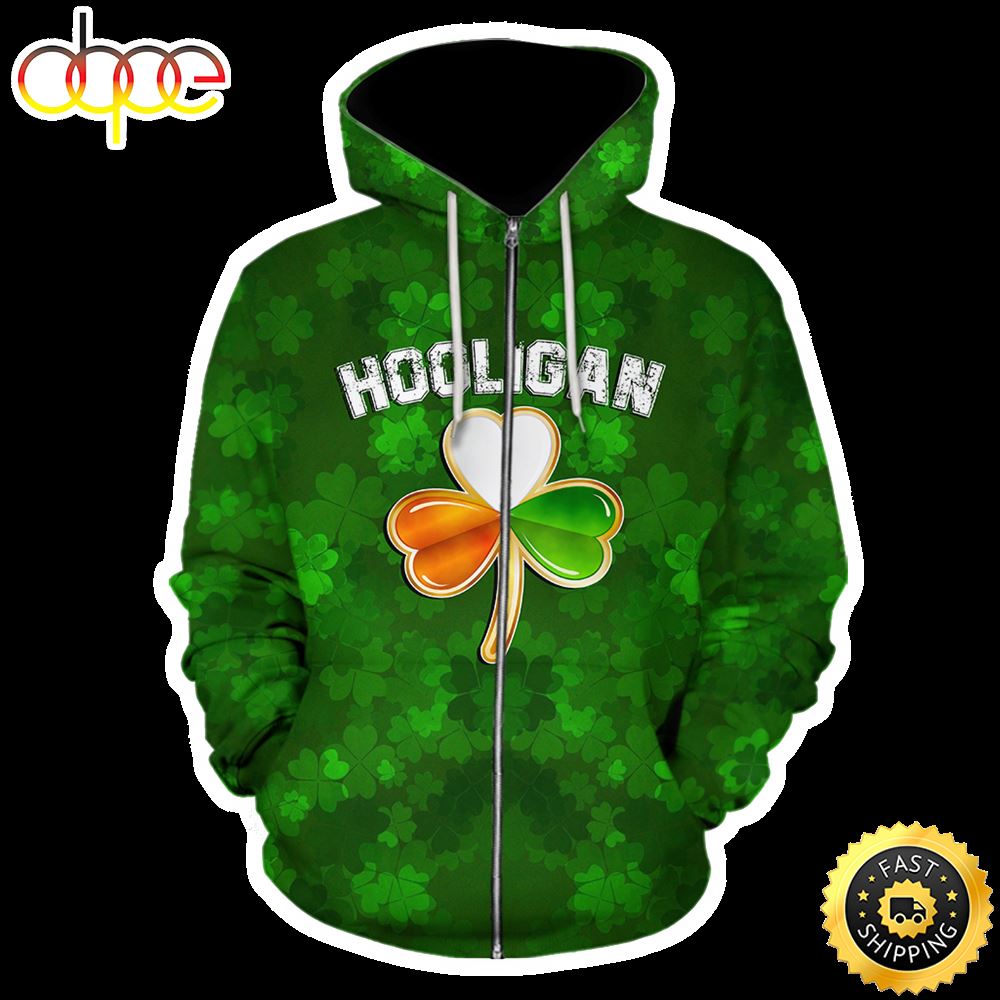 Irish Hooligan Celtic Shamrock 3D All Over Print Shirt Vdz4cl