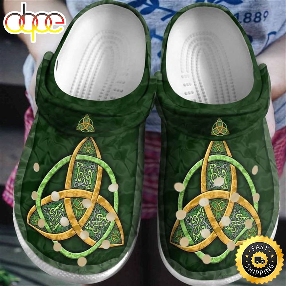 Irish Trinity Symbol Crocs Classic Clogs Shoes T0ie1h
