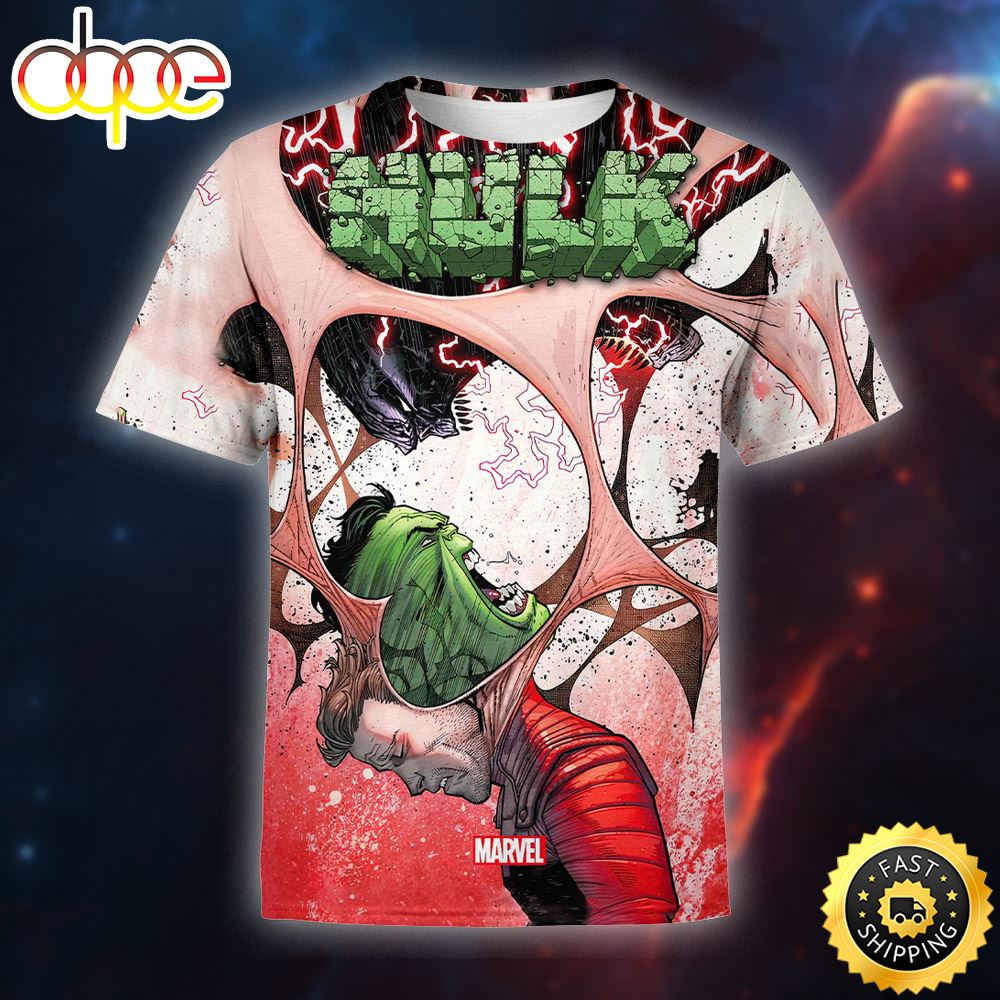 Marvel Comics Hulk Planet Poster All Over Print Shirt