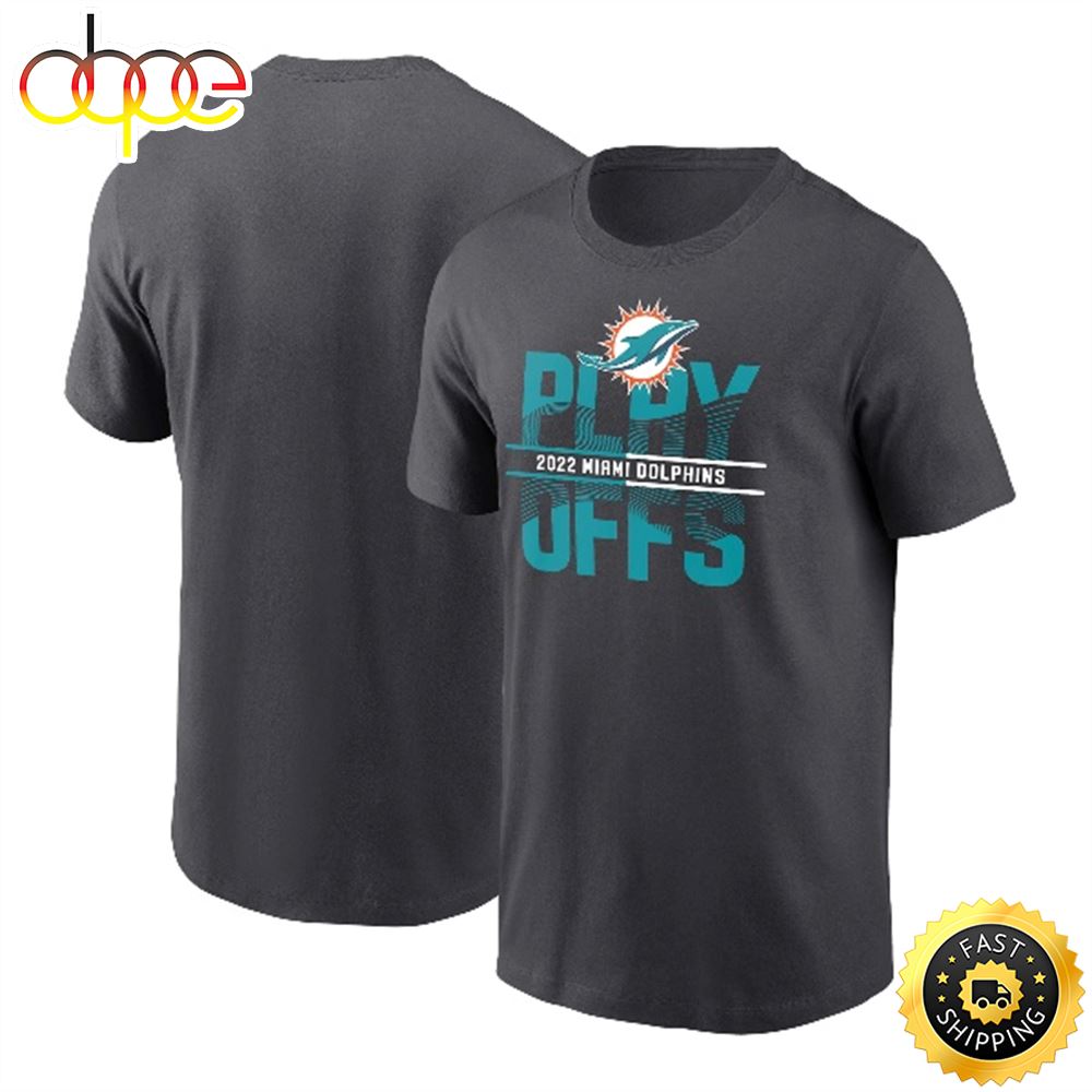 Miami Dolphins 2022 NFL Playoffs Iconic Anthracite T Shirt