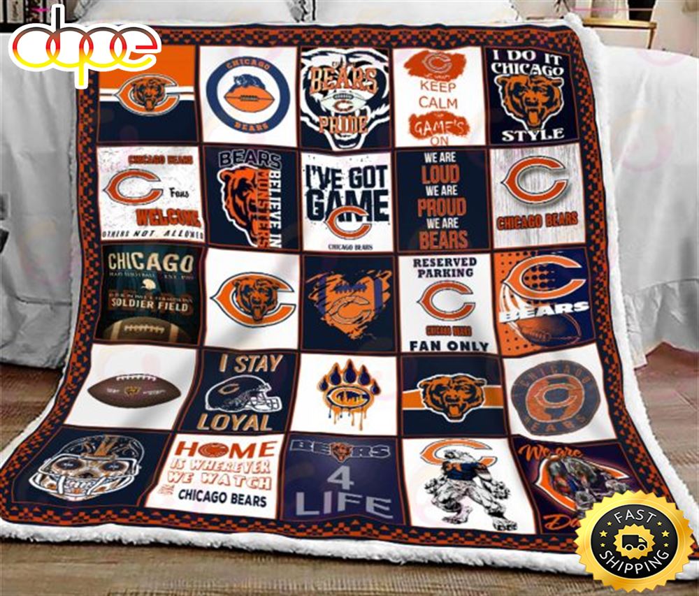NFL Chicago Bears NFL Footbll Sherpa Fleece Blanket
