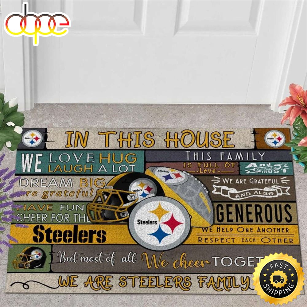 NFL Football Pittsburgh Steelers Nfl Doormat InkTee Store