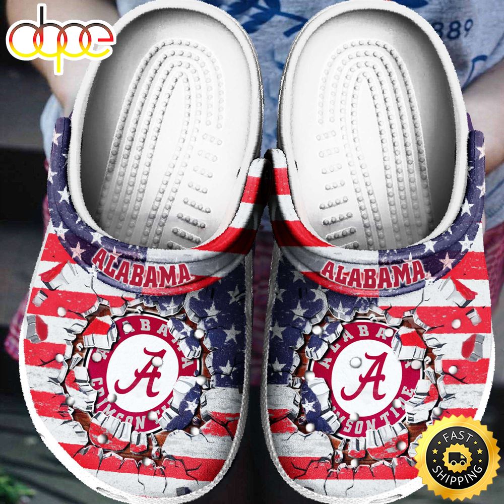 NFL Football Sports Alabama Flag Crocs Clog Shoes