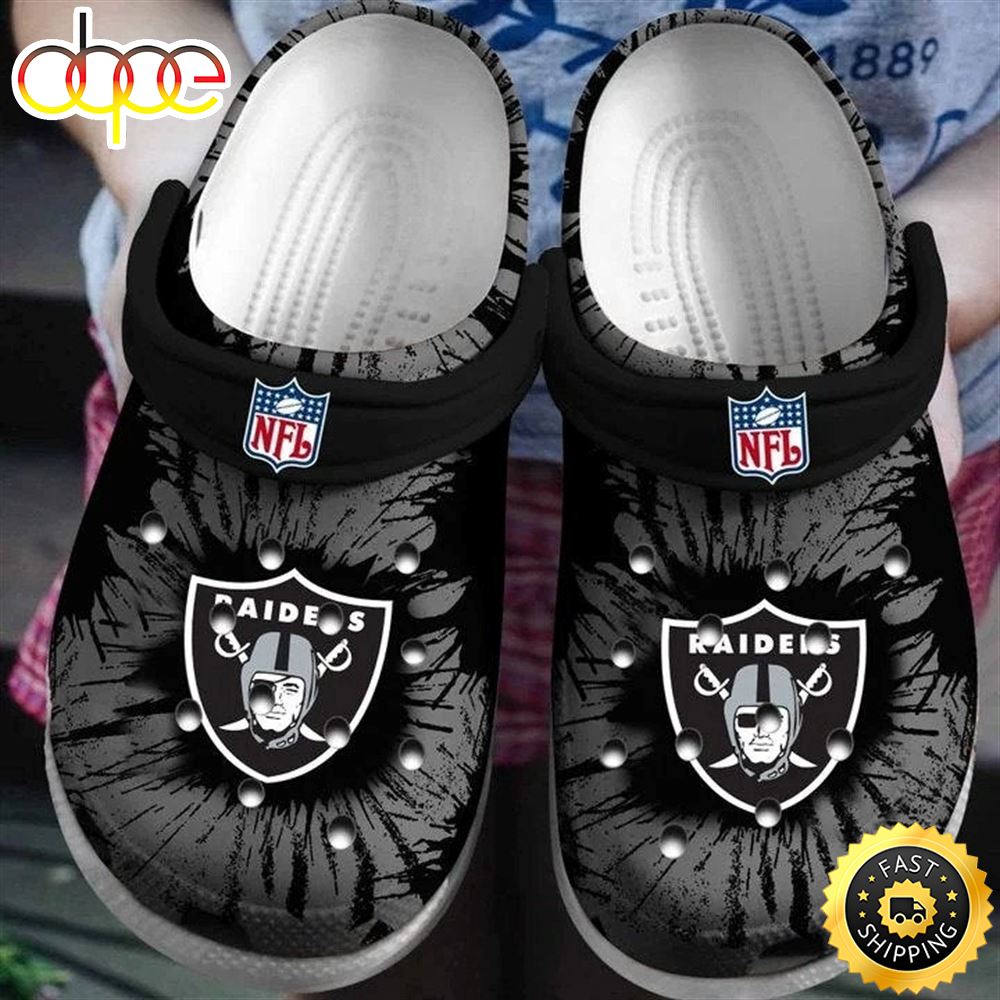 NFL Football Sports Nfl Raider Crocs Clog Shoes