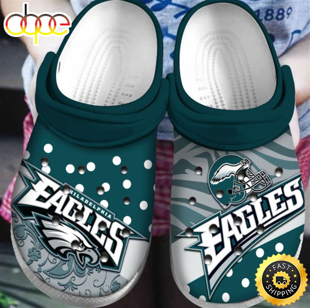 NFL Football Sports Unique Philadelphia Eagles Crocs Clog Shoes