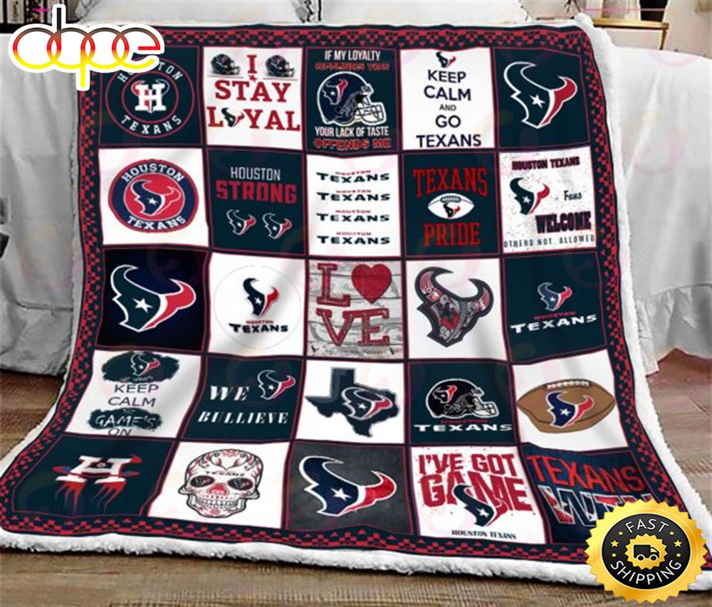 NFL Houston Texans NFL Football Sherpa Fleece Blanket
