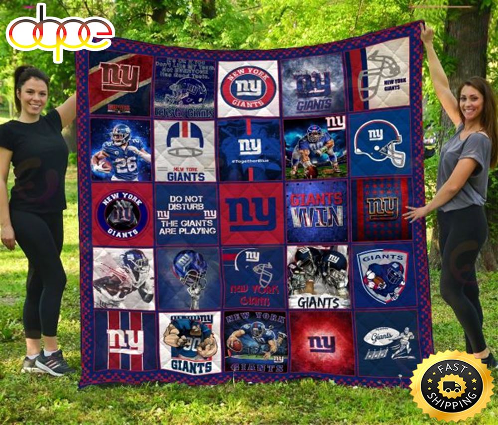 NFL New York Giants Logo NFL Football Sherpa Fleece Blanket