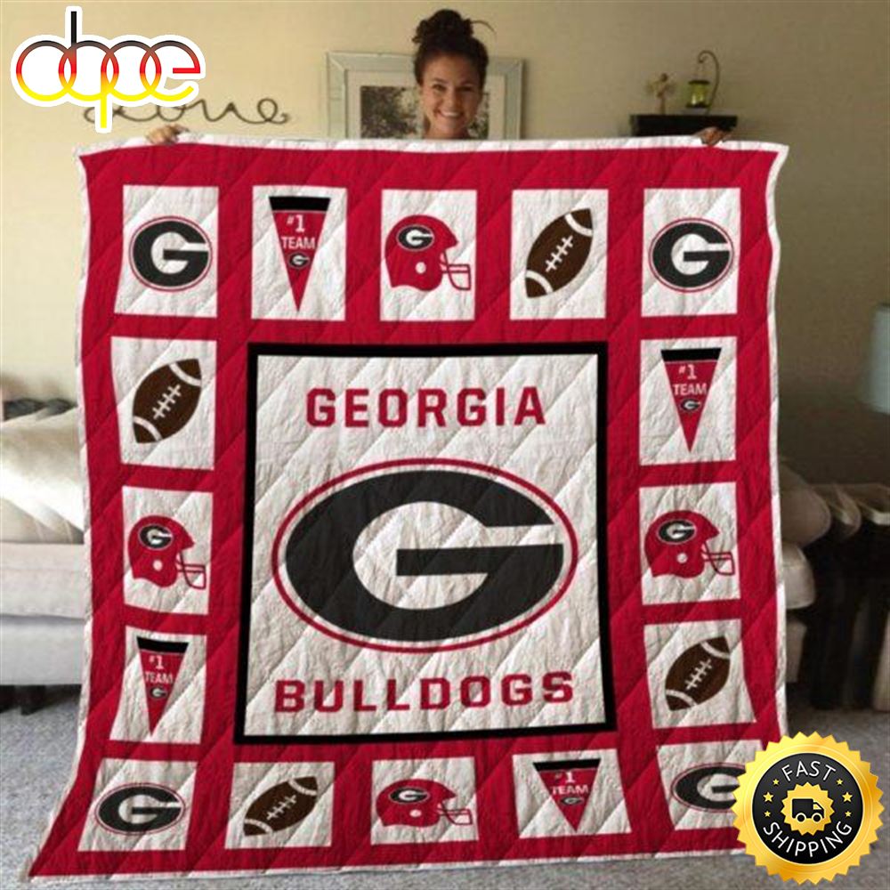NFL Team Georgia Bulldogs Quilt Blanket