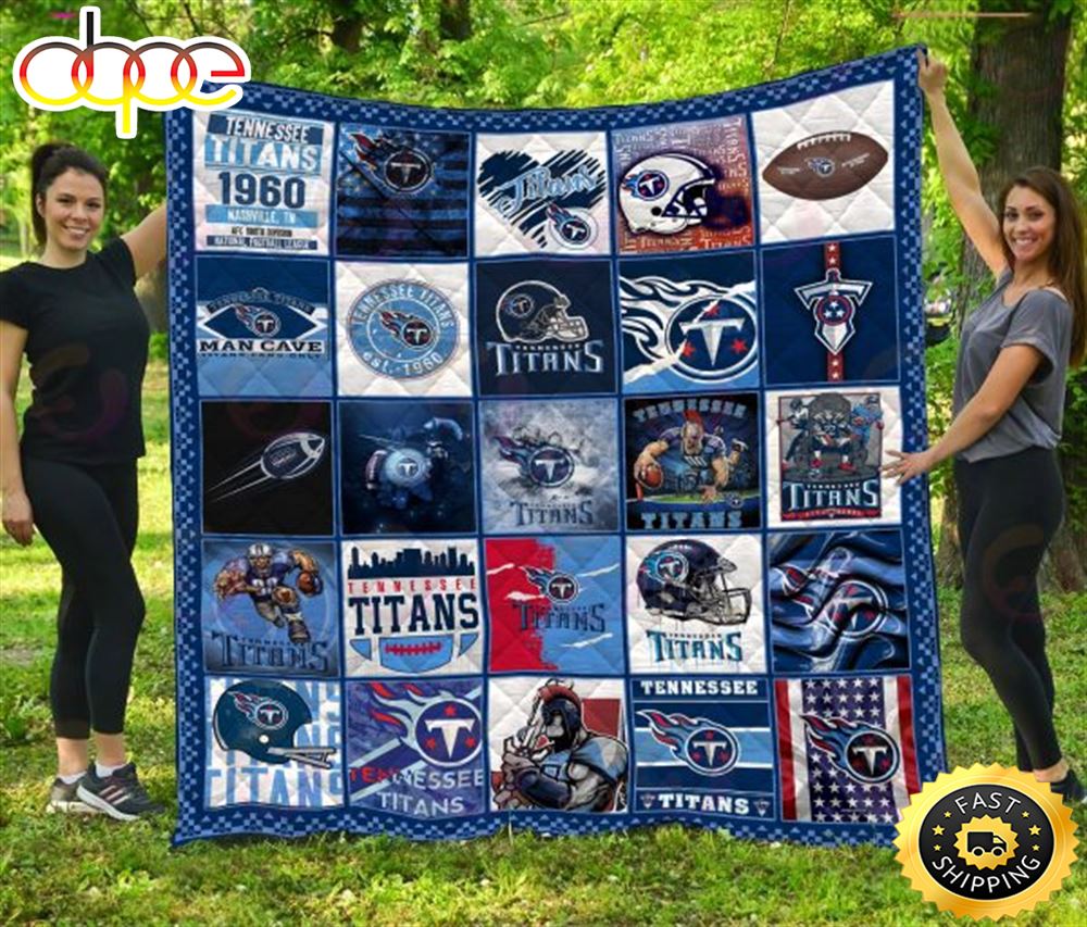 NFL Tennessee Titans NFL Footballs Sherpa Fleece Blanket