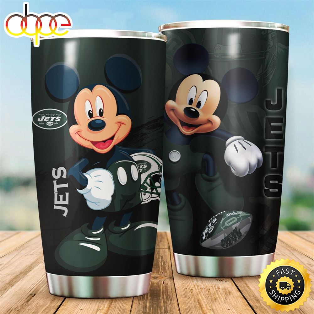 New York Jets NFL And Mickey Mouse Disney Football Teams Big Logo Gift For Fan Travel Tumbler