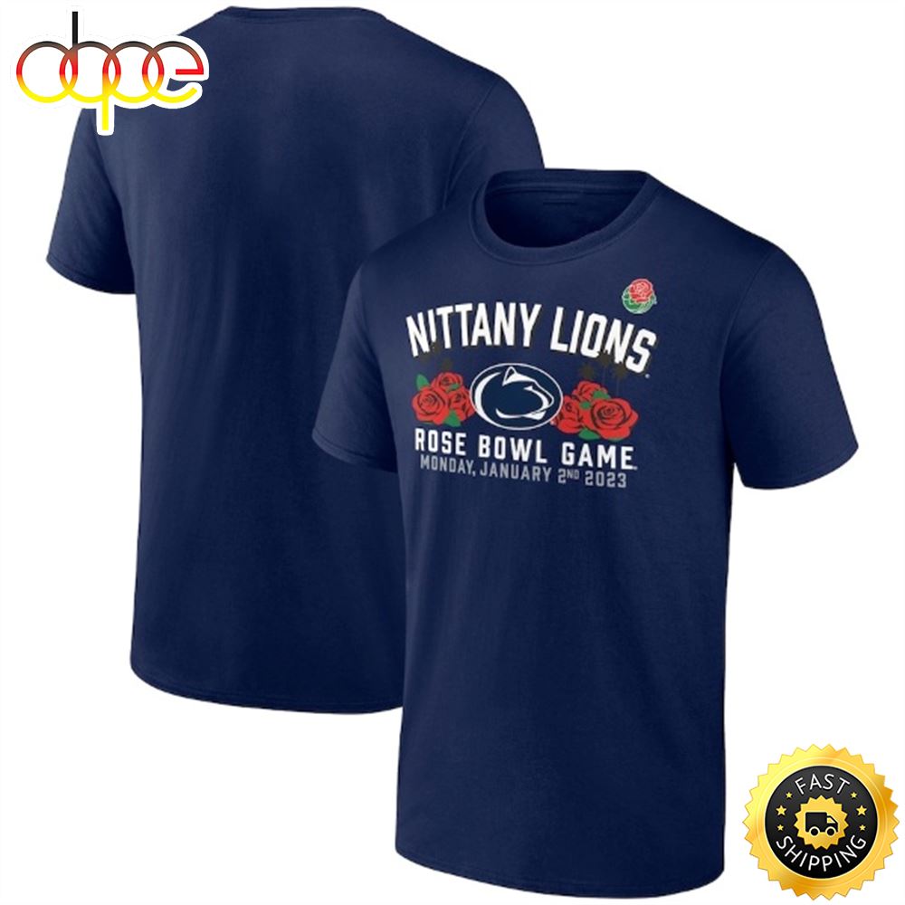Penn State Nittany Lions Fanatics Branded 2023 Rose Bowl Gameday Stadium Navy T Shirt