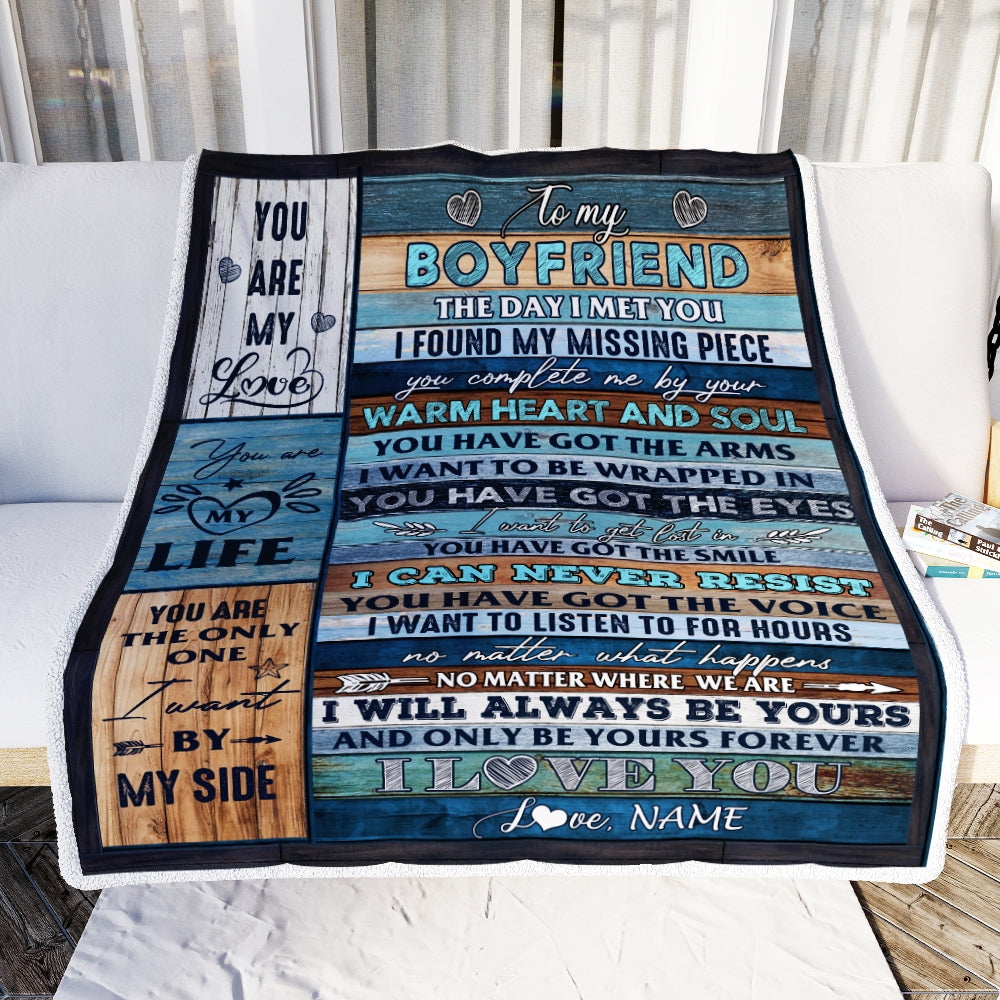 Personalized To My Boyfriend From Girlfriend I Love You Blessing Weet Birthday Anniversary Valentine S Day Blanket 1