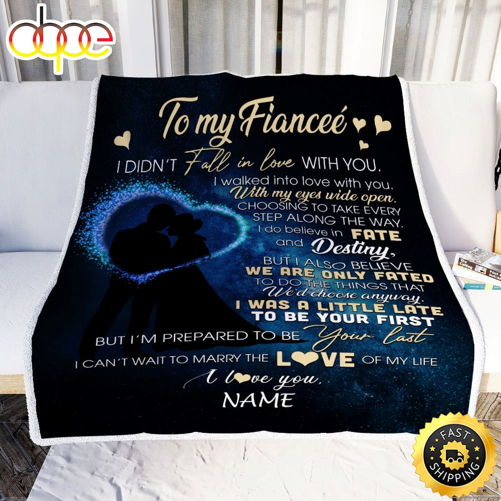 Personalized To My Fiancee Fall In Love With You Future Wife Fiancee Birthday Valentine S Day Blanket 1
