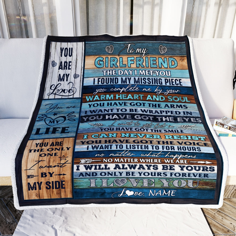 Personalized To My Girlfriend From Boyfriend I Love You Blessing Weet Birthday Anniversary Valentine S Day Blanket 1