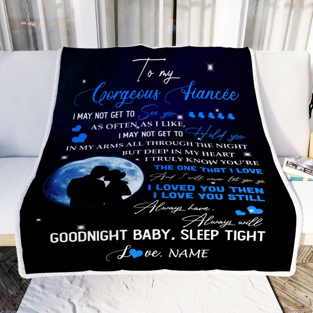 Personalized To My Gorgeous Fiancee From Fiance Name I Love You Till Birthday Anniversary Valentine S Day Blanket 1
