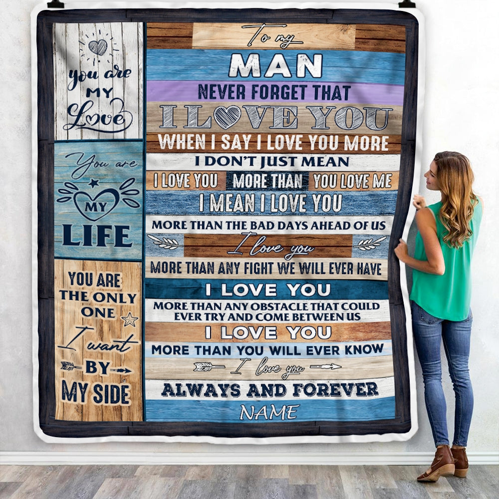 Personalized To My Husband Boyfriend From Wife Girlfriend You Are My Life Husband Anniversary Valentines Wedding Blanket 1