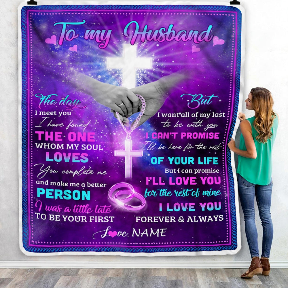 Personalized To My Husband From Wife I Can Promise I Ll Love You For The Rest Of Mine Birthday Wedding Anniversary Blanket 1