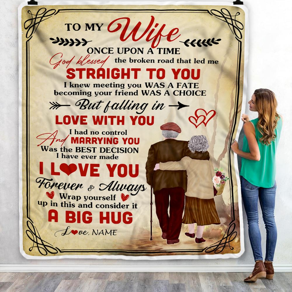 Personalized To My Wife From Husband I Love You For Her Wife Wedding Anniversary Romantic Valentines Day Birthday Blanket 1