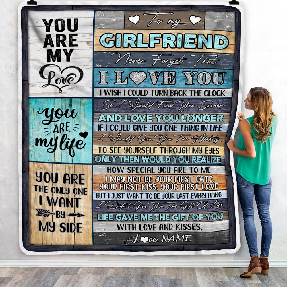 Personalized To My Girlfriend From Boyfriend Never Forget That I Love You Girlfriend Birthday Valentine S Day Blanket 1