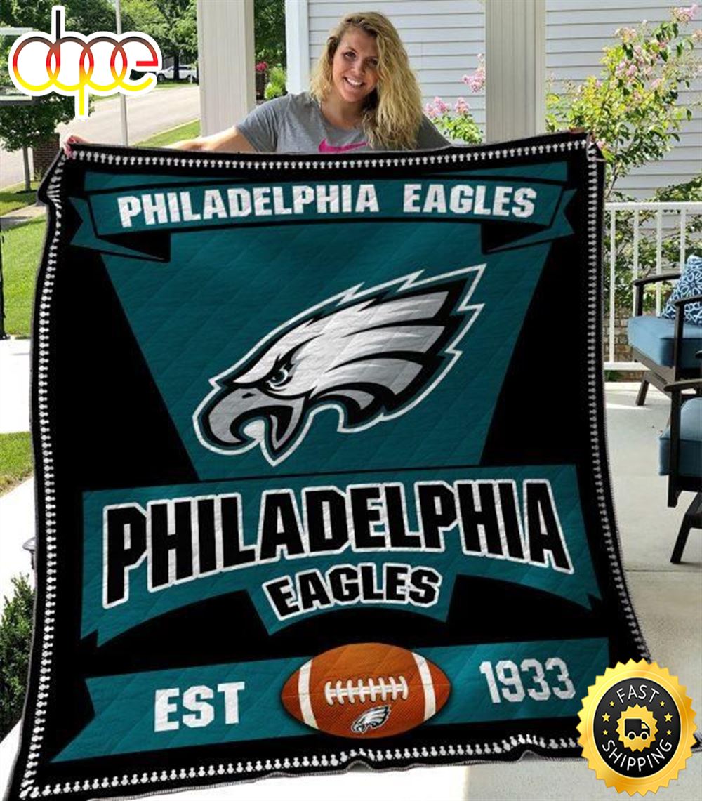 Philadelphia Eagles NFL Team EST 1933 Quilt Blanket