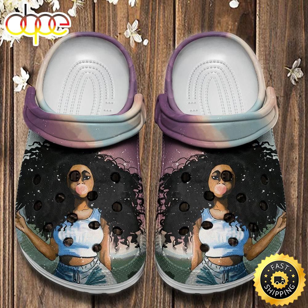 Pretty Teenage Black Girl Custom Crocs Shoes Clogs Birthday Gift For Women Girl Zod4ia