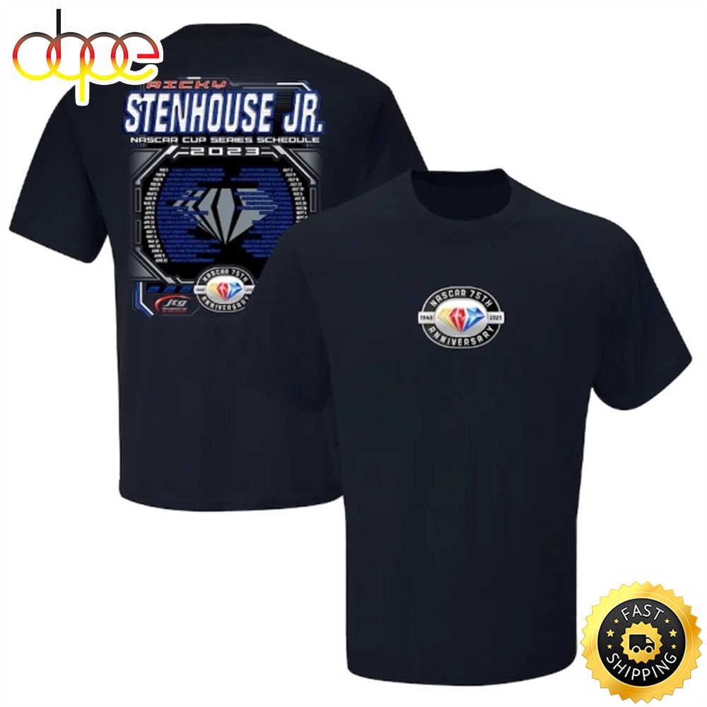 Ricky Stenhouse Jr. Checkered Flag 2023 NASCAR Cup Series Schedule T Shirt