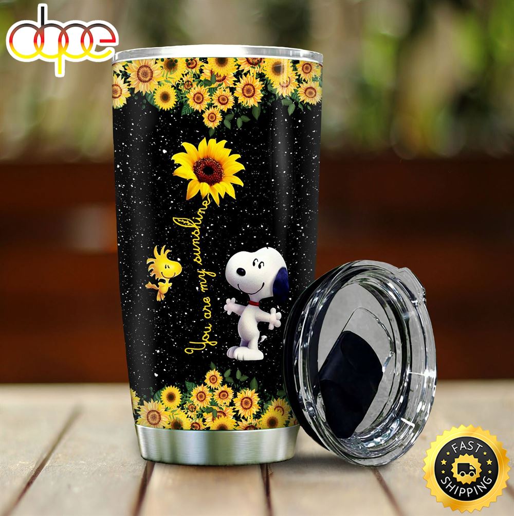 Snoopy Your Are My Sunshine Gift For Lover Day Travel Tumbler