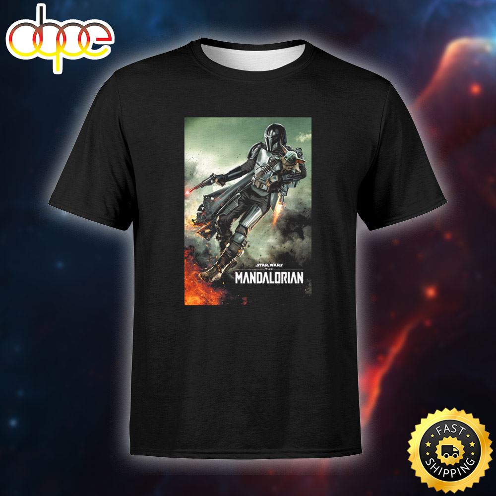 Star Wars The Mandalorian Poster Disney+ Unisex T-Shirt