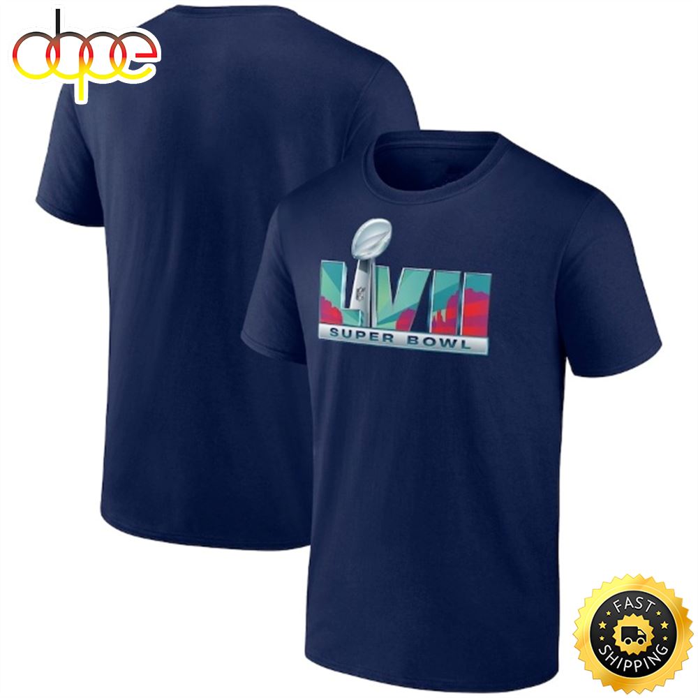 Super Bowl LVII Fanatics Branded 2023 SB Logo Navy T Shirt