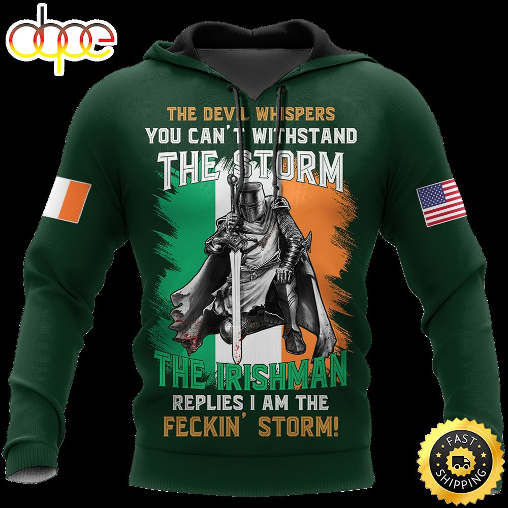 The Irishman Warrior With Sword 3D All Over Print Shirt Waad1p