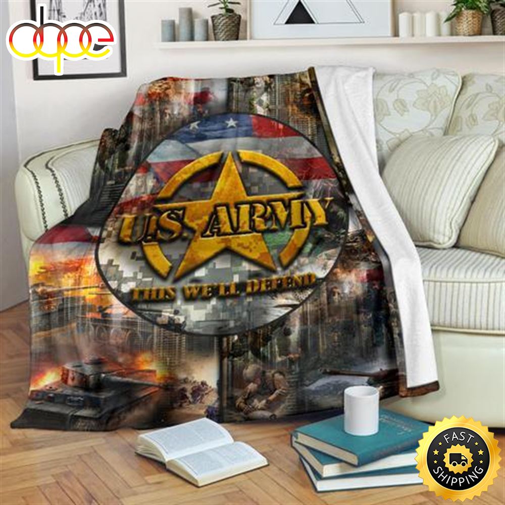 This We Ll Defend United State Army Fleece Throw Blanket 1