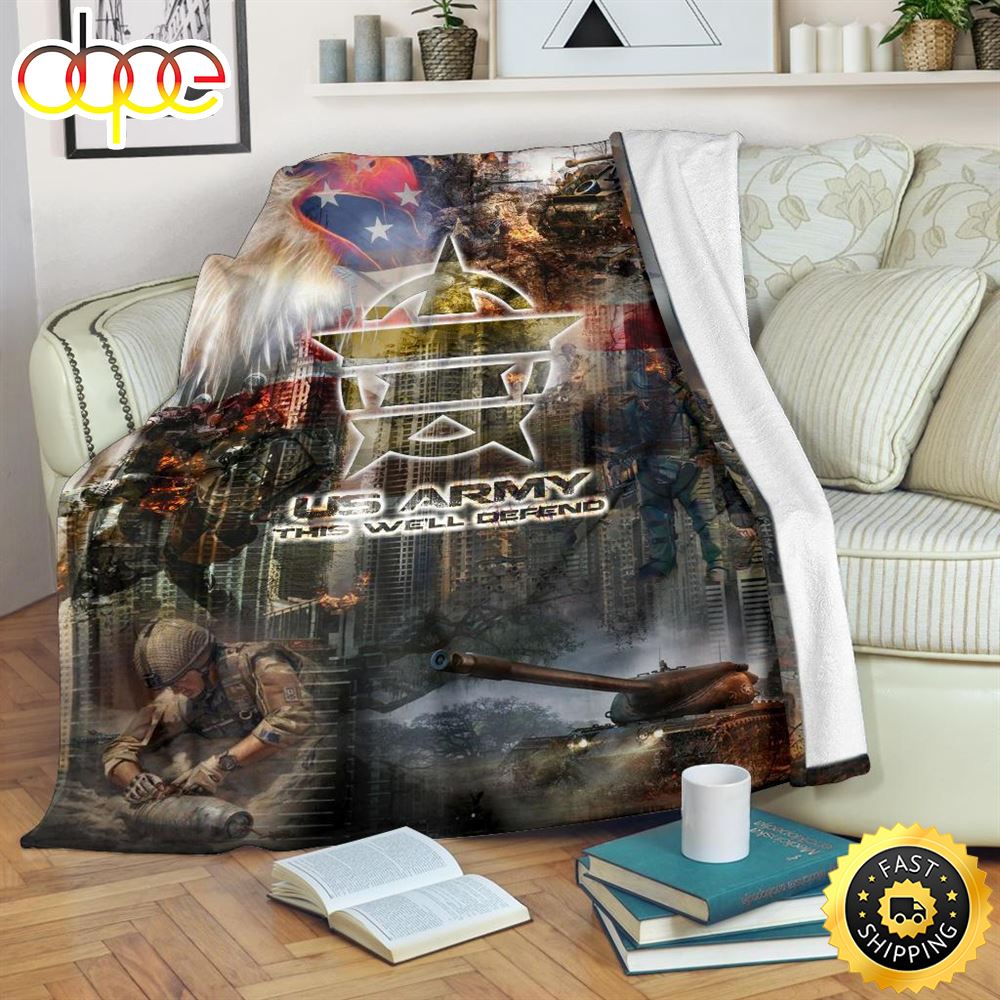 Us Army This We Will Defend Fleece Throw Blanket 1
