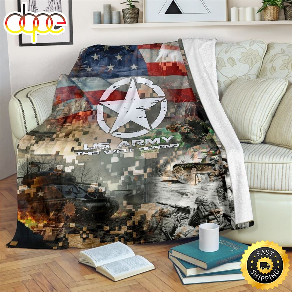 Us Army This We Ll Defend Fleece Throw Blanket 1