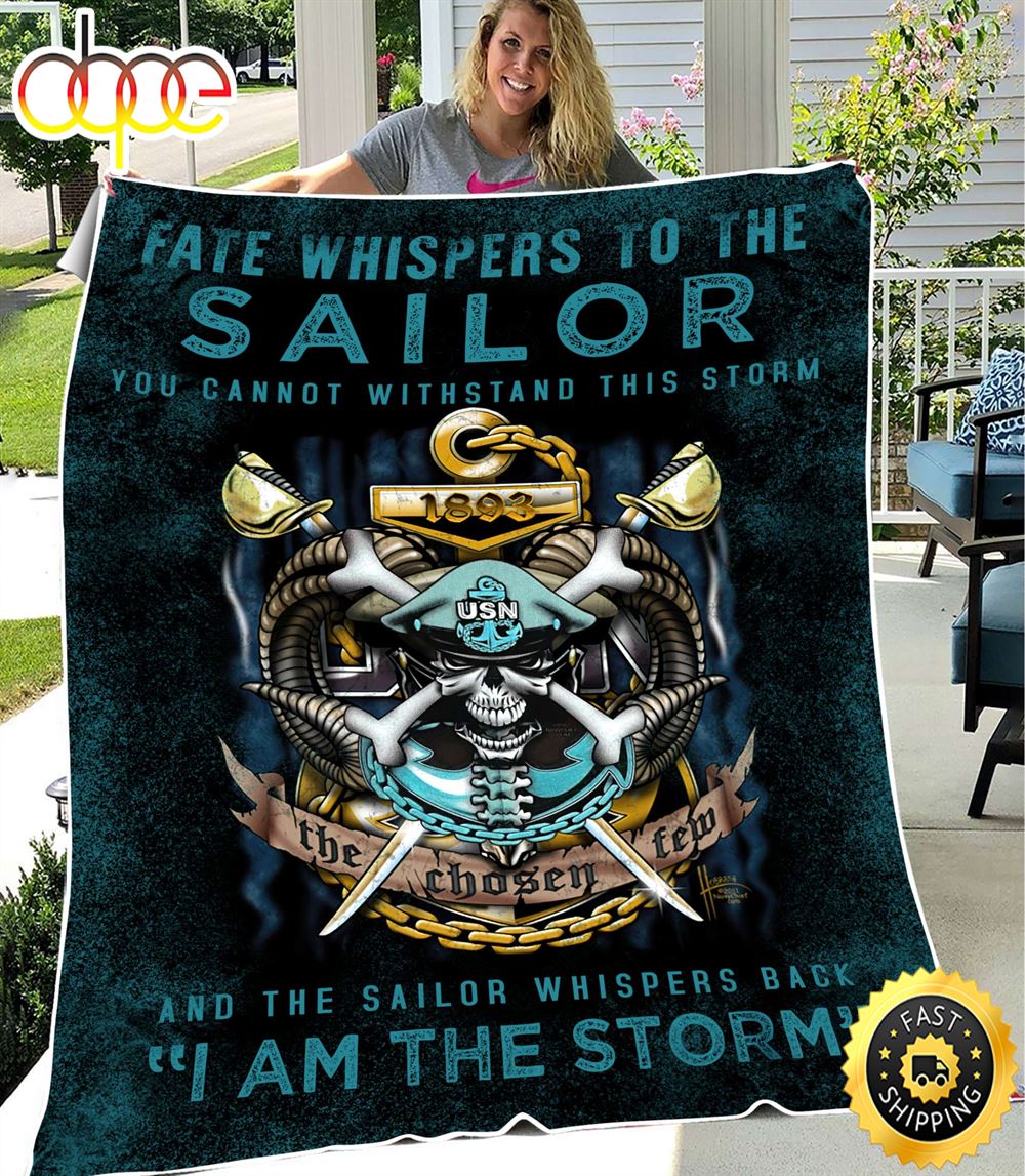 Us Sailor You Cannot Withstand This Storm Fleece Throw Blanket