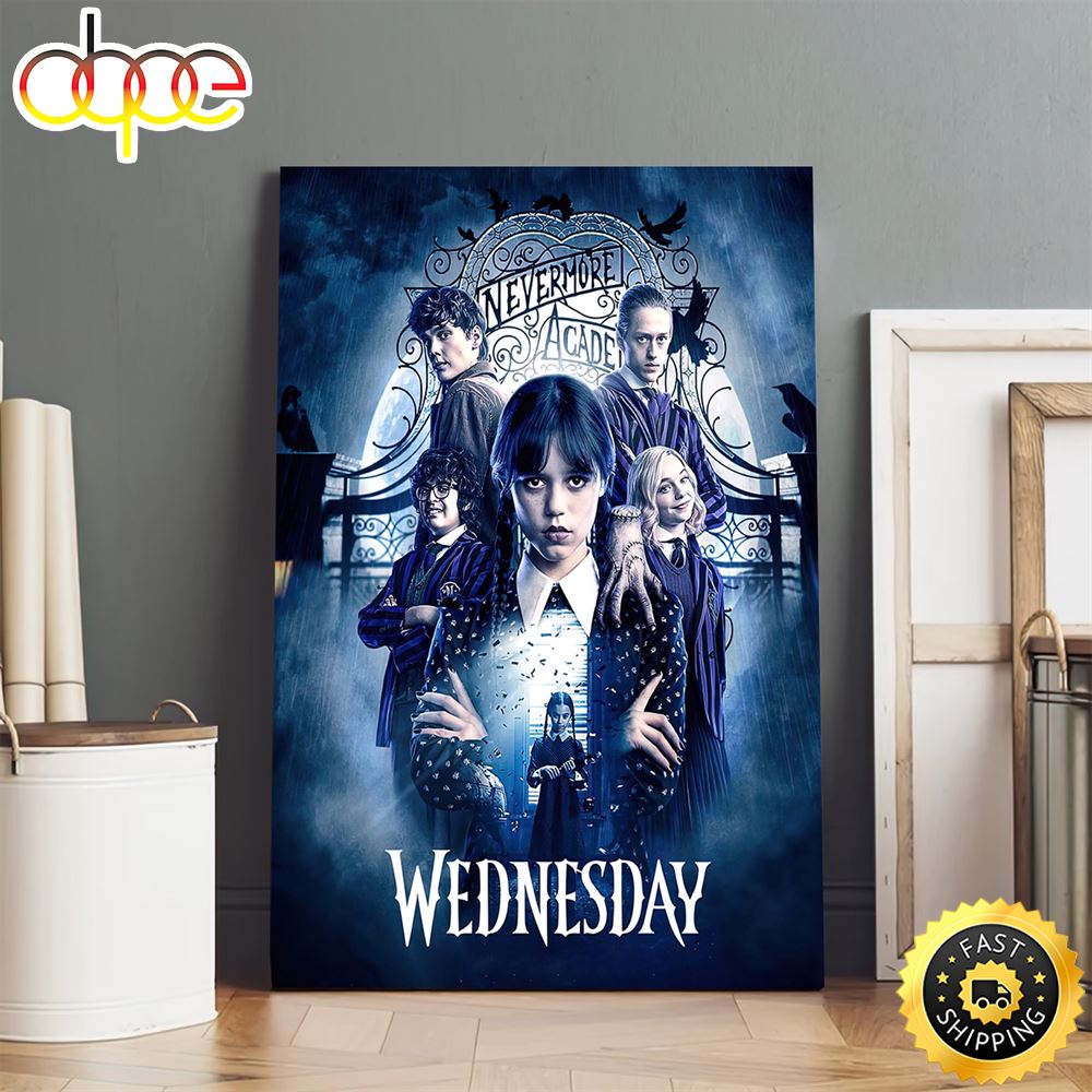 Wednesday Nevermore Academy Poster Canvas 1 1